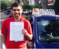  Adrian with Driving test pass certificate